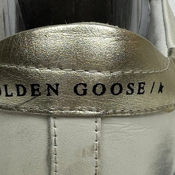Golden Goose Superstar Leather Sneakers with Metallic Gold 39 8.5 / 8 - Worn 1X - Picture 9 of 16